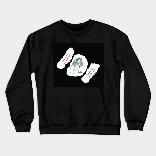 Behind My Smile Crewneck Sweatshirt by Emma Lorraine Aspen